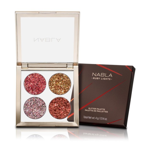 Nabla - Lidschattenpalette - Side by Side Collection - Ruby Lights Glitter Palette