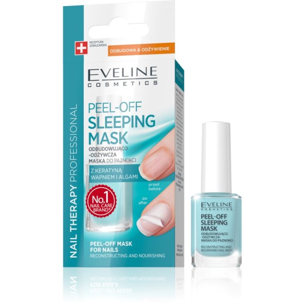 Eveline Cosmetics - Nagelmaske - Nail Therapy Professional Peel-Off Schlafmaske für Nägel