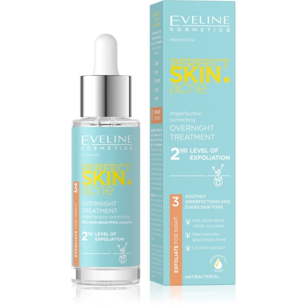 Evelien Cosmetics - Perfect Skin Acne - Nachtkur gegen Hautunreinheiten 2. Grades 30 ml
