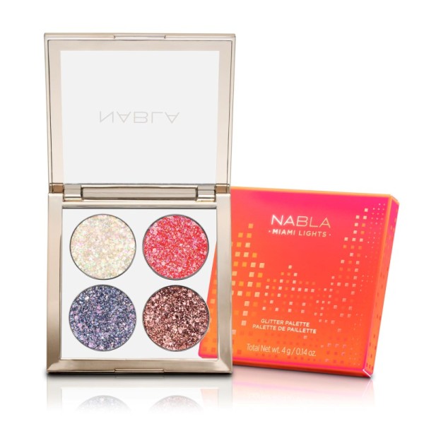 Nabla - Eyeshadow Palette - Miami Lights Collection - Miami Lights Glitter Palette