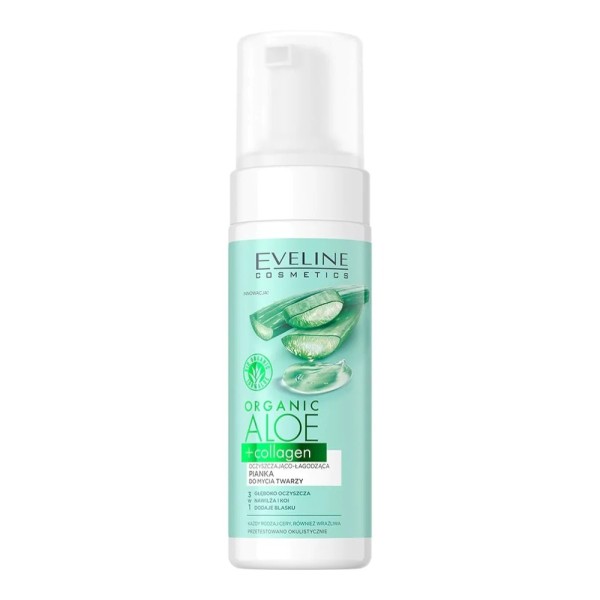Eveline Cosmetics - Reinigungsschaum - Organic Aloe + Collagen Face Wash - 150 ml