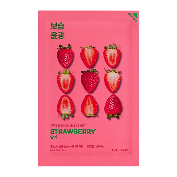 Holika Holika - Gesichtsmaske - Pure Essence Mask Sheet - Strawberry