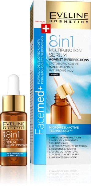Eveline Cosmetics - Serum - Facemed+ 8In1 Multifunktionsserum gegen Unreinheiten