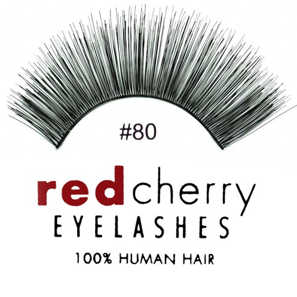 Red Cherry - False Eyelashes No. 80 Ginger - Human Hair