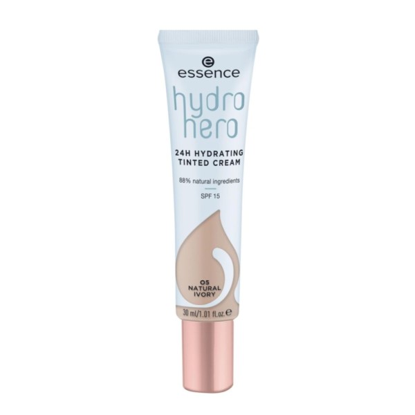 essence - Crema colorata da giorno - hydro hero 24h HYDRATING TINTED CREAM 05 Natural Ivory