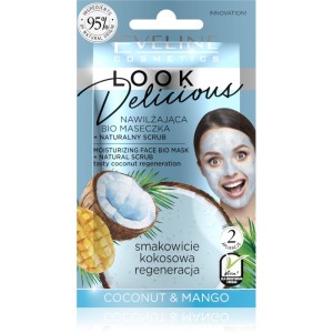 Eveline Cosmetics - maschera per la cura - Look Delicious Face Mask Tasty Coconut Regeneration