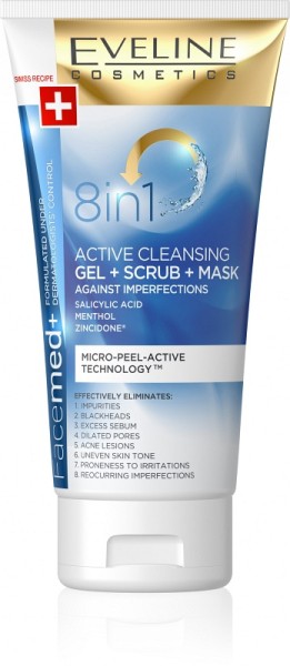 Eveline Cosmetics - 3in1 Waschgel, Peeling und Maske - Facemed 3in1 Waschgel, Peeling und Maske