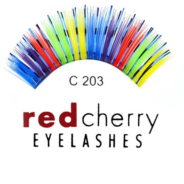 Red Cherry - False Eyelashes - Nr. C203 Multicolored