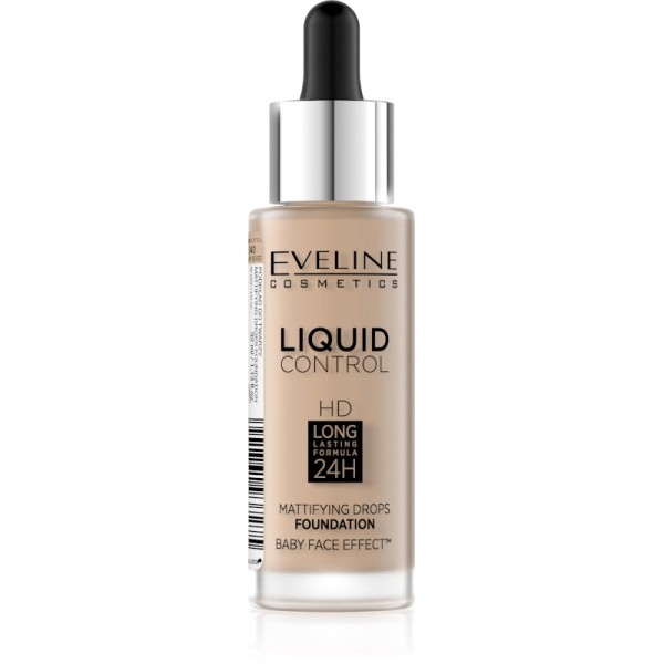 Eveline Cosmetics - Foundation - Liquid Control Foundation With Dropper - 040 Warm Beige