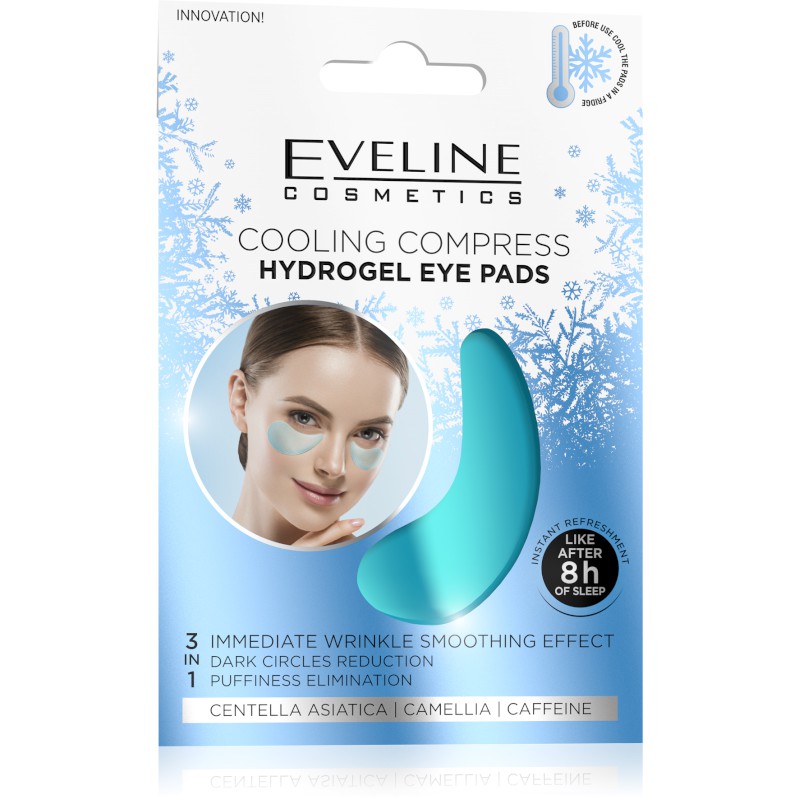 Eveline Cosmetics - Augenpads - Ice Cooling Compress Hydrogel Eye Pads - 3  in 1, Augen-& Wimpernpflege, Gesichtspflege, Pflege