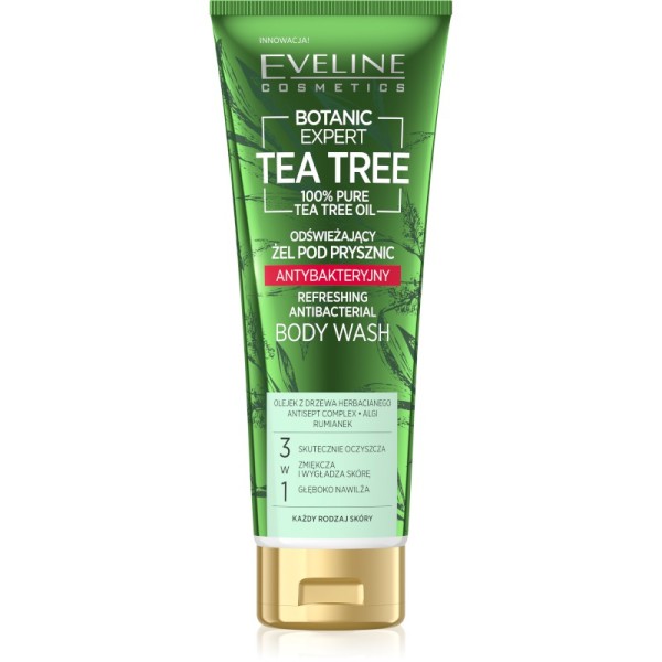 Eveline Cosmetics - Duschgel - Botanic Expert Tea Tree Refreshing Antibacterial Body Wash - 250ml