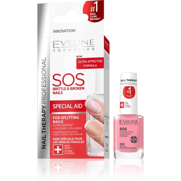 Eveline Cosmetics - Nail Therapy Professional Sos Brittle & Broken Nails Special Aid Multivitamin Conditioner 12ml