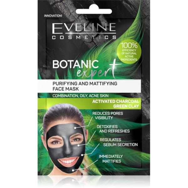 Eveline Cosmetics - Gesichtsmaske - Botanic Expert reinigende & mattierende Gesichtsmaske