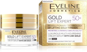 Eveline Cosmetics - Gesichtscreme - Gold Lift Expert Tag- und Nachtcreme 50+
