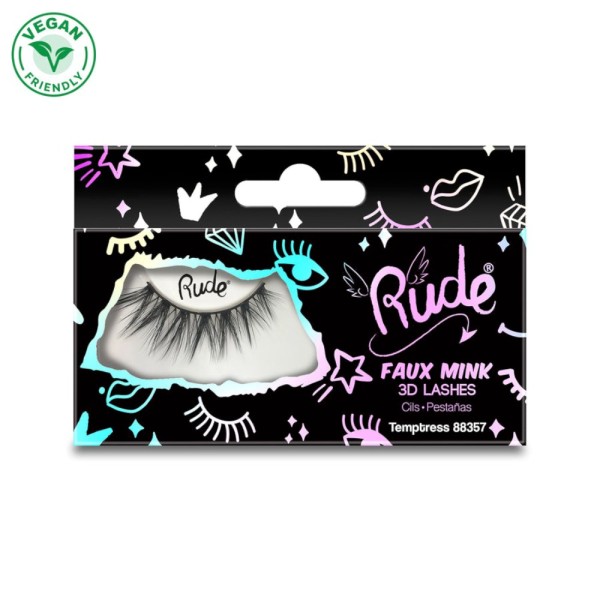 RUDE Cosmetics - Essential Faux Mink 3D Lashes - Temptress