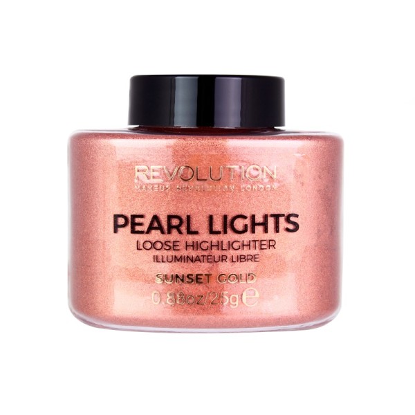 Makeup Revolution - Highlighter - Pearl Lights Loose Highlighter - Sunset Gold