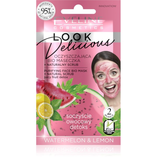 Eveline Cosmetics - maschera per la cura - Look Delicious Face Mask Juicy Fruit Detox