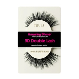 Amazing Shine - False Eyelashes - 3D Double Lash DB15 - Human Hair