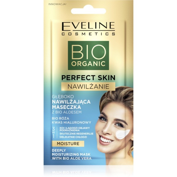 Eveline Cosmetics - Gesichtsmaske - Bio Organic - Perfect Skin Tiefenwirksame Feuchtigkeitsmaske - B