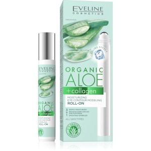 Eveline Cosmetics - Augencreme - Organic Aloe + Collagen Moisturizing Eye Contour Modeling Roll-On