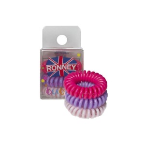 Ronney Professional - Haargummis - Funny Ring Bubble - Pink, Lavendel, Rosa - 3Stk