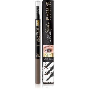 Eveline Cosmetics - Augenbrauenstift - Brow Styler 3In1 Multifunction - 02 Dark Brown