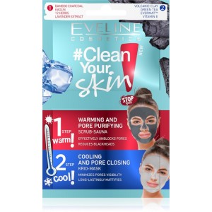 Eveline Cosmetics - Gesichtsmaske - Clean Your Skin Scrub-Sauna + Krio-Masken-Set