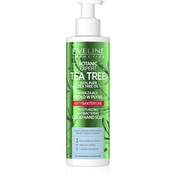Eveline Cosmetics - Sapone per le mani - Botanic Expert Tea Tree Moisturizing Antibacterial Liquid Hand Soap - 200ml