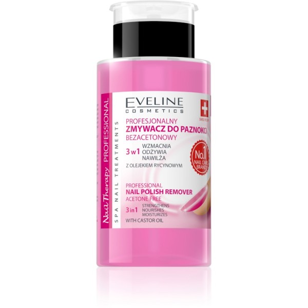 Eveline Cosmetics - Nail Therapy Nail Polish Remover Acetone Free 190Ml
