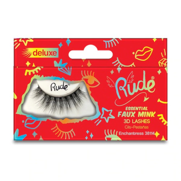 RUDE Cosmetics - 3D Eyelashes - Essential Faux Mink Deluxe 3D Lashes - Enchantress