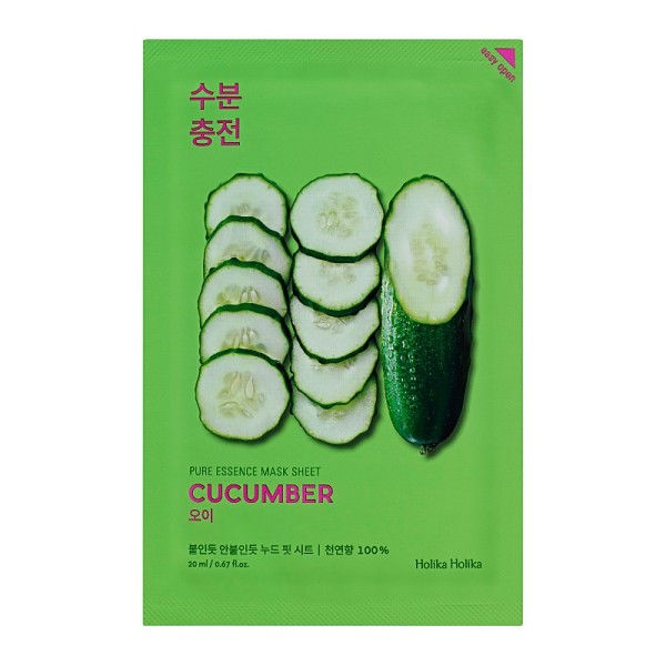 Holika Holika - Gesichtsmaske - Pure Essence Mask Sheet - Cucumber
