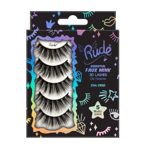 RUDE Cosmetics - 3D Wimpern - Essential Faux Mink 3D Lashes 5 Multi-Pack - Chic