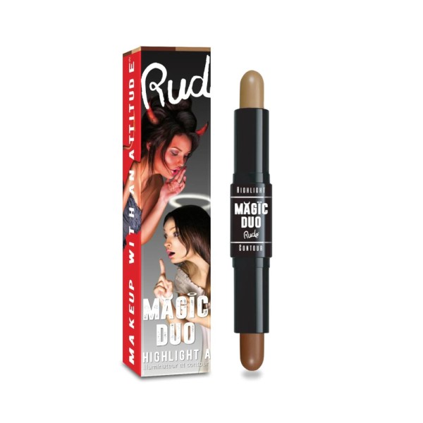Rude Cosmetics - Konturstift - Magic Duo Highlight & Contour Dark