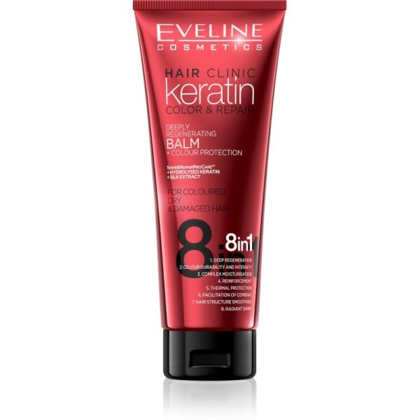 Eveline Cosmetics - Haarspülung - Keratin Color & Repair Balm Farbschutz 8In1