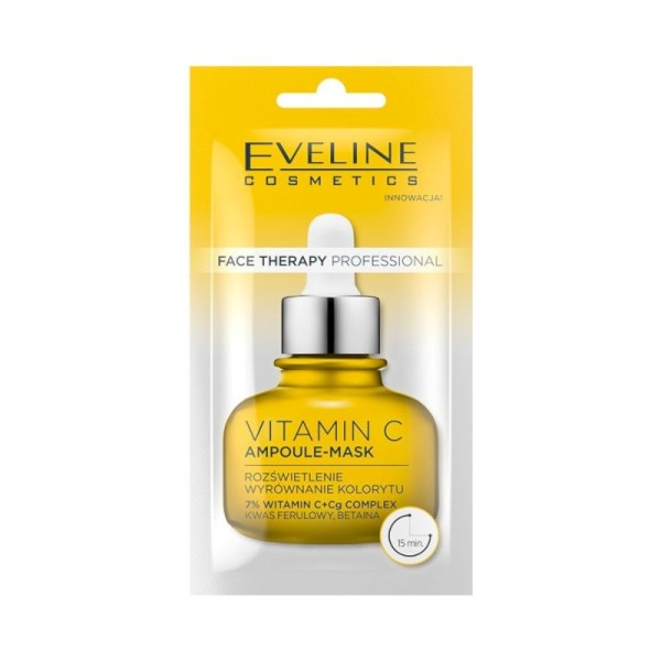Eveline - Gesichtsmaske - Face Therapy Professional Vit C Ampoule-Mask 8Ml