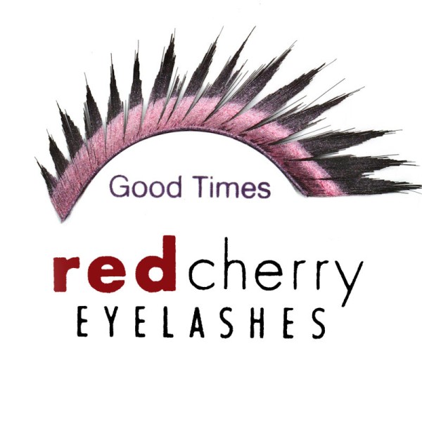 Red Cherry - False Eyelashes - Glitter - Good Times Black/Pink