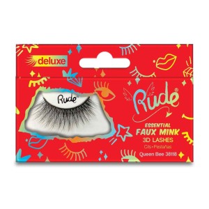 RUDE Cosmetics - 3D Eyelashes - Essential Faux Mink Deluxe 3D Lashes - Queen Bee