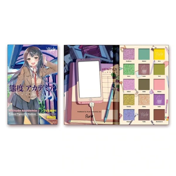 RUDE Cosmetics - Lidschattenpalette - Manga Collection Palette - Attitude Academia