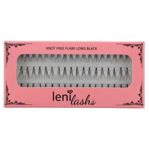 lenilash - knot-free Single Lashes Flare long black ca 15 mm
