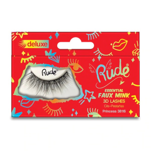RUDE Cosmetics - 3D Wimpern - Essential Faux Mink Deluxe 3D Lashes - Princess
