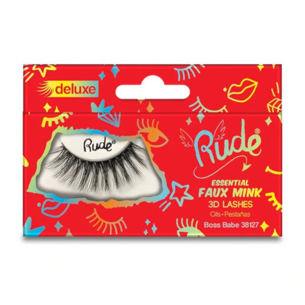 RUDE Cosmetics - 3D Wimpern - Essential Faux Mink Deluxe 3D Lashes - Boss Babe