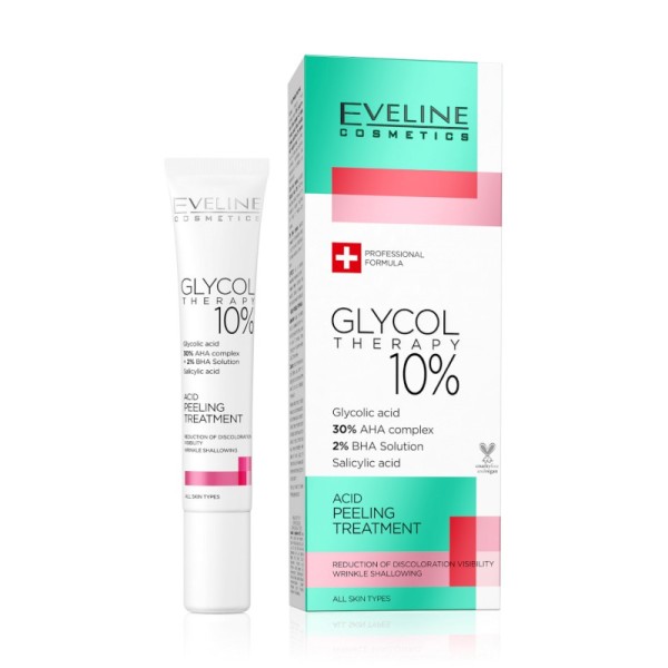 Eveline Cosmetics - Chemisches Gesichtspeeling - Glycol Therapy 10% Acid Peeling Treatment Mask