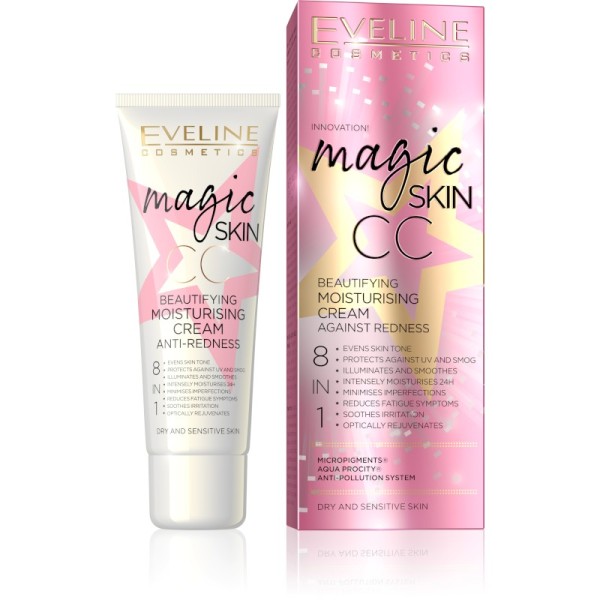 Eveline Cosmetics - CC Cream - Magic Skin CC feuchtigkeitsspendende Creme gegen Rötungen