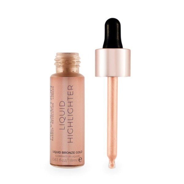 Makeup Revolution - Flüssiger Highlighter - Liquid Highlighter - Liquid Bronze Gold