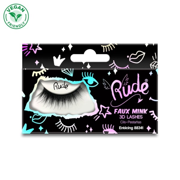 RUDE Cosmetics - Falsche Wimpern - Essential Faux Mink 3D Lashes - Enticing