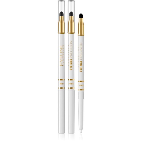 Eveline Cosmetics - Eyeliner - Eye Max Precision-Automatic Eye Pencil With Sponge - White