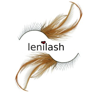 lenilash - False Eyelashes - Feather Lashes - Nr. 306 Black/Brown