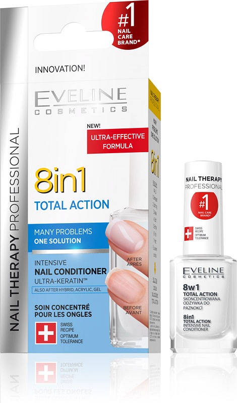 Eveline Cosmetics Total Action 8 in 1 Intensive Nail Treatment and  Conditioner Reviews 2024