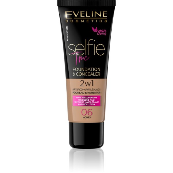 Eveline Cosmetics - Selfie Time Foundation & Concealer - 06 Honey