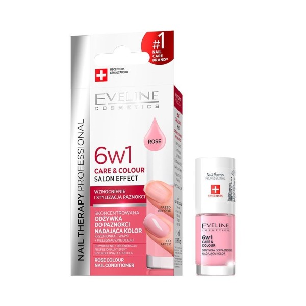 Eveline Cosmetics - Nagelpfelge - Nail Therapy Professional 6in1 Care & Colour Pink - 5ml